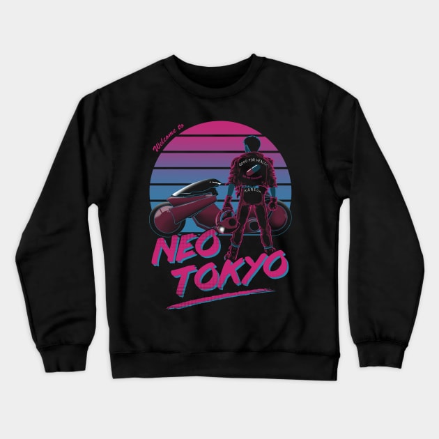 Welcome to Neo Tokyo Crewneck Sweatshirt by ddjvigo